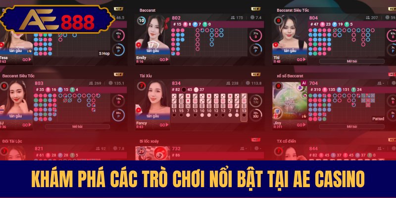Những trò chơi hấp dẫn tại AE Casino
