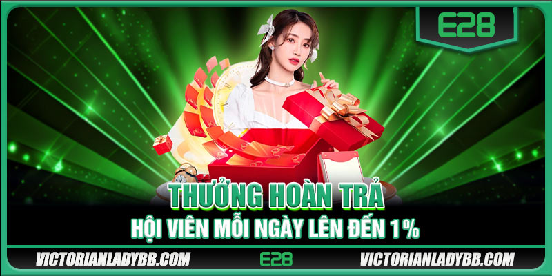 Thưởng hoàn trả hội viên mỗi ngày lên đến 1%